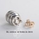 Cabeo Style DL / MTL RTA Rebuildable Tank Vape Atomizer - Silver, 2.0ml, Single Coil Configuration, 24mm Diameter