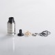 Cabeo Style DL / MTL RTA Rebuildable Tank Vape Atomizer - Silver, 2.0ml, Single Coil Configuration, 24mm Diameter