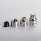 Cabeo Style DL / MTL RTA Rebuildable Tank Atomizer - Silver, 5.0ml, Single Coil Configuration, 24mm Diameter