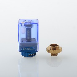 Dotshell Style Rebuildable Tank RBA w/ 3 MTL Pin for dotAIO Portable AIO Pod System Kit - Blue, 1.0mm + 1.2mm + 1.5mm