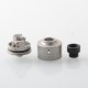 Haku Venna Style RDA Rebuildable Dripping Atomizer w/ BF Pin - Sand Blast Silver, Stainless Steel, 22mm Diameter