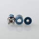 Mission KB2 Style RBA Tank Full Kit for DotAIO V1 / V2 - Blue, Air Pins 1.0, 1.2, 2.0, 2.5, 3.0, 3.5, 4.3mm, 3.8ml