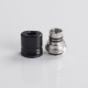 Mission Tips Whistle V2 Style Drip Tip w/ Airflow Bores for BB / Billet Box Mod Kit - Black, POM, 4.6 /4.5 /3.5 /2.5 /1.5mm