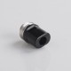 Mission Tips Whistle V2 Style Drip Tip w/ Airflow Bores for BB / Billet Box Mod Kit - Black, POM, 4.6 /4.5 /3.5 /2.5 /1.5mm