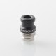 Mission XV DotMission Style Threaded Drip Tip for dotMod dotAIO V1 / V2 Pod - Black, SS + Aluminum