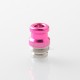 Mission XV DotMission Style Threaded Drip Tip for dotMod dotAIO V1 / V2 Pod - Pink, SS + Aluminum