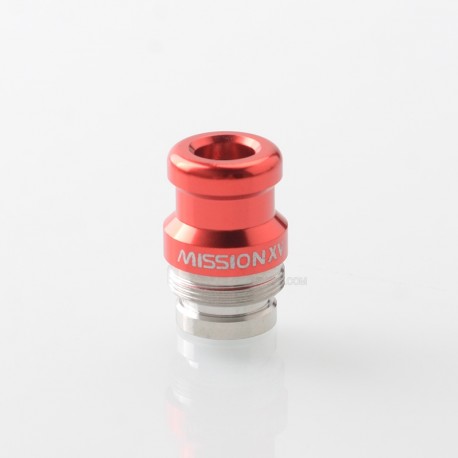 Mission XV DotMission Style Threaded Drip Tip for dotMod dotAIO V1 / V2 Pod - Red, SS + Aluminum