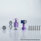 Mission XV KB2 Style RBA Tank Full Kit for DotAIO V1 / V2 - Purple, Titanium, 1.0, 1.2, 2.0, 2.5, 3.0, 3.5, 4.3mm, 3.8ml