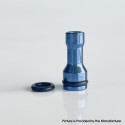 Mission XV Style RDL 510 Drip Tip for RDA / RTA / RDTA Atomizer - Blue, Titanium