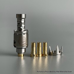 MOBB Mini King Style RBA Bridge for Billet / BB / Boro Tank - Silver, Stainless Steel, Air Pins 1.2mm, 1.5mm, 2.5mm, 3.5mm