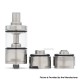 Moka Style RTA Rebuildable Tank Vape Atomizer w/ 7 Air Pins + 3 Chambers - Sliver, 4.5ml, 22mm