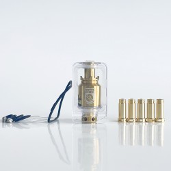 Monarchy DotMobb V2 Style RBA Tank for dotMod dotAIO V1 / V2 Pod - Gold, 1.0 / 1.2 / 1.5 / 1.8 / 2.0 / 3.5mm