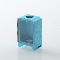 Monarchy Inverted Skull Style Boro Tank for SXK BB / Billet AIO Box Mod Kit - Blue, Aluminum Alloy