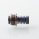 Monarchy Lazy Knurled Style Drip Tip for BB / Billet / Boro AIO Box Mod - Blueing, Titanium