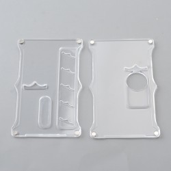 Monarchy Style Front + Back Door Panel Plates for BB / Billet Box Mod - Translucent, Acrylic, Round Hole (2 PCS)