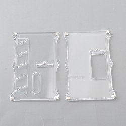 Monarchy Style Front + Back Door Panel Plates for BB / Billet Box Mod - Translucent, Acrylic, Square Hole (2 PCS)