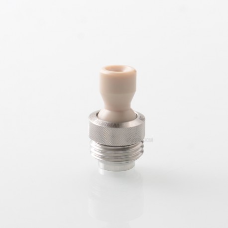 Never Normal Joystick Style for BB / Billet / Boro AIO Box Mod - Silver + Beige, 360 Degree Rotatable Mouthpiece, SS + PEEK