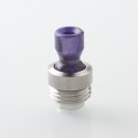 Never Normal Joystick Style for BB / Billet / Boro AIO Box Mod - Silver + Purple, 360 Degree Rotatable Mouthpiece, SS + Resin