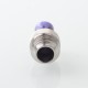 Never Normal Joystick Style for BB / Billet / Boro AIO Box Mod - Silver + Purple, 360 Degree Rotatable Mouthpiece, SS + Resin