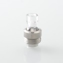 Never Normal Joystick Style for BB / Billet / Boro AIO Box Mod - Silver + Translucent, 360 Degree Rotatable Mouthpiece, SS + PC