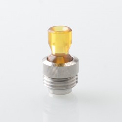 Never Normal Joystick Style for dotMod dotAIO V1 / V2 Pod - Silver + Brown, 360 Degree Rotatable Mouthpiece, SS + PEI