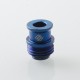 Never Normal Warp NUT Drop Style Drip Tip for BB / Billet / Boro AIO Box Mod - Blue, Stainless Steel