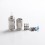 SXK BY-kA V.9 V9 Style MTL RTA Rebuildable Tank Atomizer w/ 5.0ml Tank Tube Kit - Silver, 3.0ml / 5.0ml, 22mm Diameter