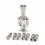 SXK Spade Style RBA Bridge for Boro / Billet / BB / Cthulhu / Pulse AIO - Silver, 0.8 / 1.1 / 1.4 / 1.7 / 2 / 2.3 / 2.6 / 3mm