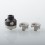 Armor Engine Style RDA Atomizer w/ BF Pin / Airflow Inserts Silver Black