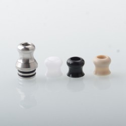 Raven Style 510 Drip Tip Set for RDA / RTA / RDTA Atomizer - Silver, 3 PCS Mouthpieces