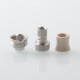 Rekavape Hybrid BBAIO Drip Tip for BB / Billet / Boro AIO Box Mod - Beige, Stainless Steel + PEEK