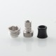 Rekavape Hybrid BBAIO Drip Tip for BB / Billet / Boro AIO Box Mod - Black, Stainless Steel + POM