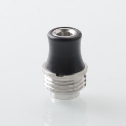 Rekavape Hybrid BBAIO Drip Tip for BB / Billet / Boro AIO Box Mod - Black, Stainless Steel + POM