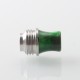 Rekavape Hybrid BBAIO Drip Tip for BB / Billet / Boro AIO Box Mod - Green, Stainless Steel + Resin