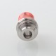 Rekavape Hybrid BBAIO Drip Tip for BB / Billet / Boro AIO Box Mod - Red, Stainless Steel + Resin