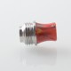 Rekavape Hybrid BBAIO Drip Tip for BB / Billet / Boro AIO Box Mod - Red, Stainless Steel + Resin