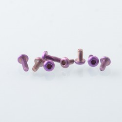 Replacement Screw Set Kit for SXK BB 70W / DNA 60W Style Box Mod Kit / Billet - Purple, Titanium (9 PCS)