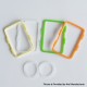 Silicone Gaskets Set for Mission XV DotBoro Tank - Yellow + Green + Orange+ Translucent, 4 PCS Square + 2 PCS Round Sealing Ring