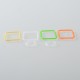 Silicone Gaskets Set for Mission XV DotBoro Tank - Yellow + Green + Orange+ Translucent, 4 PCS Square + 2 PCS Round Sealing Ring