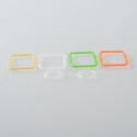 Silicone Gaskets Set for Mission XV DotBoro Tank - Yellow + Green + Orange+ Translucent, 4 PCS Square + 2 PCS Round Sealing Ring