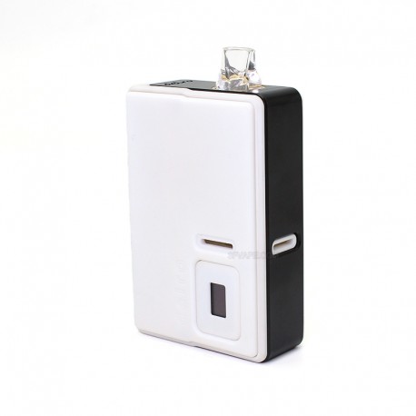 SXK Delro D650 Style Boro Box Mod - White, VW 5~60W, 1 x 18650, Compatible with BB / Billet Boro RBA / Tank