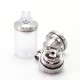 SXK Hussar RTA 2023 Style RTA Atomizer - Silver, 4,2ml, 7 PCS Air Pins: 1 + 1.2 + 1.5 + 1.8 + 2.2 + 2.5 + 2.9mm, 22mm