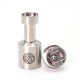 SXK KF Style RBA Bridge for Billet / BB / Boro Tank - Silver, 316SS, Airflow: 0~1,8mm