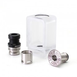 SXK Mission XV DotBoro Style Boro Tank + Drip Tip Set for KB2 Style RBA - Translucent