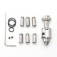 SXK Mission XV KB2 Style RBA Bridge for BB / Billet / Boro - Silver, 1.0mm / 1.2mm / 2.0mm / 2.5mm / 3.0mm / 3.5mm / 4.3mm