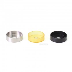 SXK Monarchy P22 Style RDA Replacement Decorative Ring - Black + Brown + Silver, POM + PEI + 316SS (3 PCS)