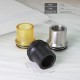 SXK Monarchy P22 Style RDA Replacement Drip Tip - Black + Brown + Silver, POM + PEI + 316SS (3 PCS)