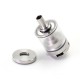 SXK Monarchy Prime Style RTA Rebuildable Tank Atomizer - Silver, 316SS + PCTG, 4.0ml, 22mm Diameter