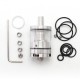 SXK Monarchy Prime Style RTA Rebuildable Tank Atomizer - Silver, 316SS + PCTG, 4.0ml, 22mm Diameter