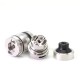 SXK Tripod 2 Style RTA Rebuildable Tank Atomizer - Silver, 2.0ml, 22mm, Air Pins: 0.8, 1.0, 1.2, 1.5, 1.8, 2, 2.5, 3, 3.5, 4mm